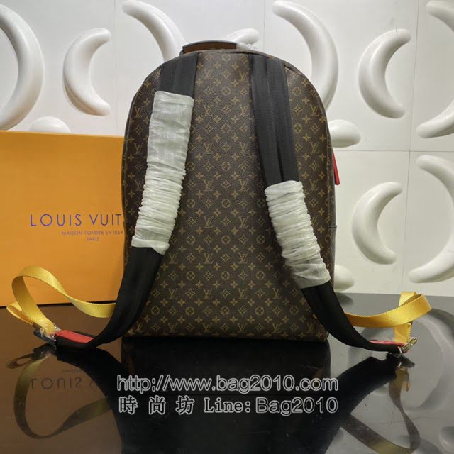 Louis Vuitton新款男包 M56853 路易威登Multipocket双肩包 LV新款男士双肩后背包  ydh4166